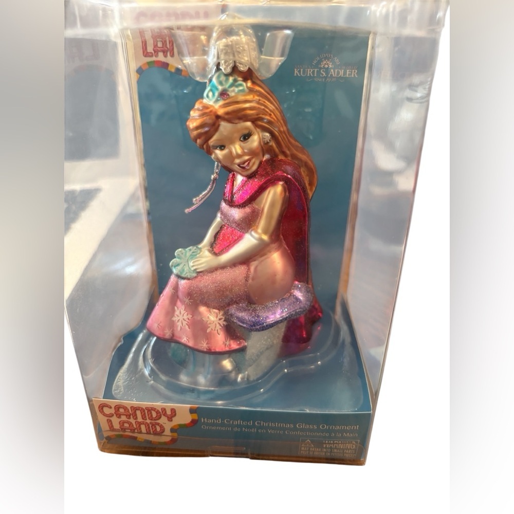 Kurt Adler Hand Crafted Christmas Candy Land Glass Ornament 2008 New in Box